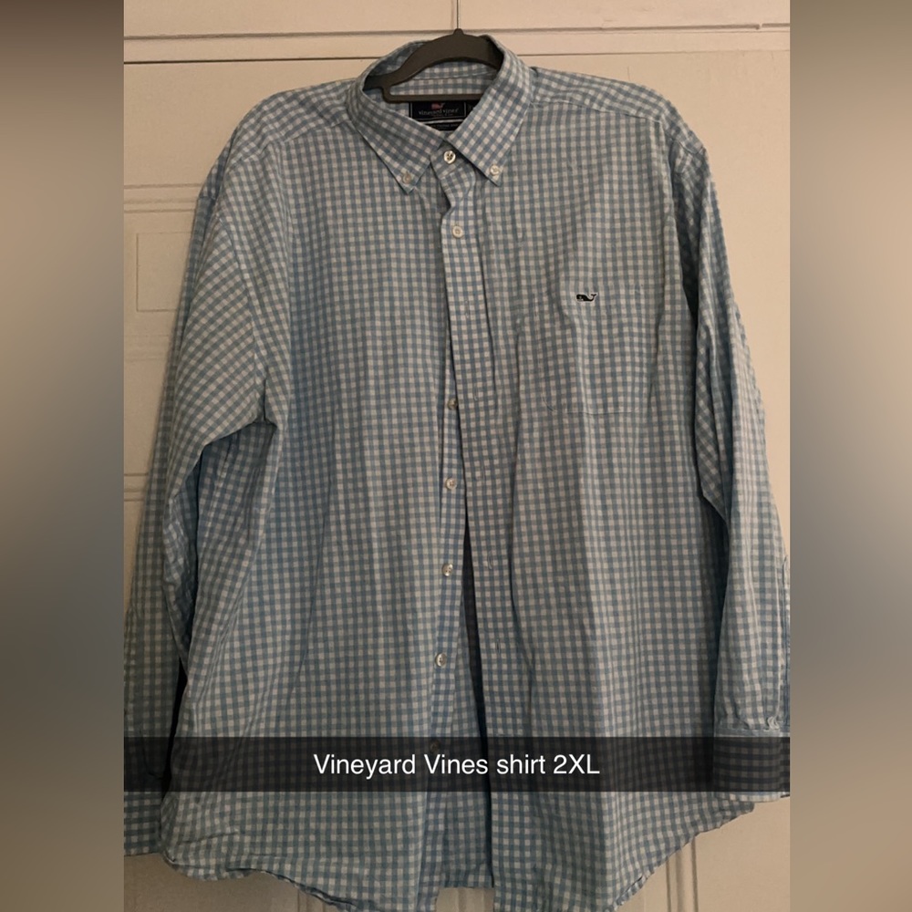 Vineyard Vines long sleeve button down classic fit tucker shirt size 2XL